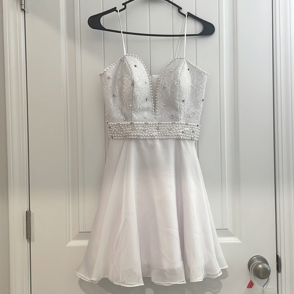 White cocktail dress
